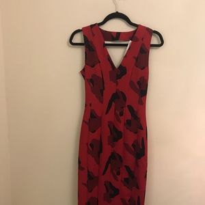 H&M Red Dress Petite Animal Print